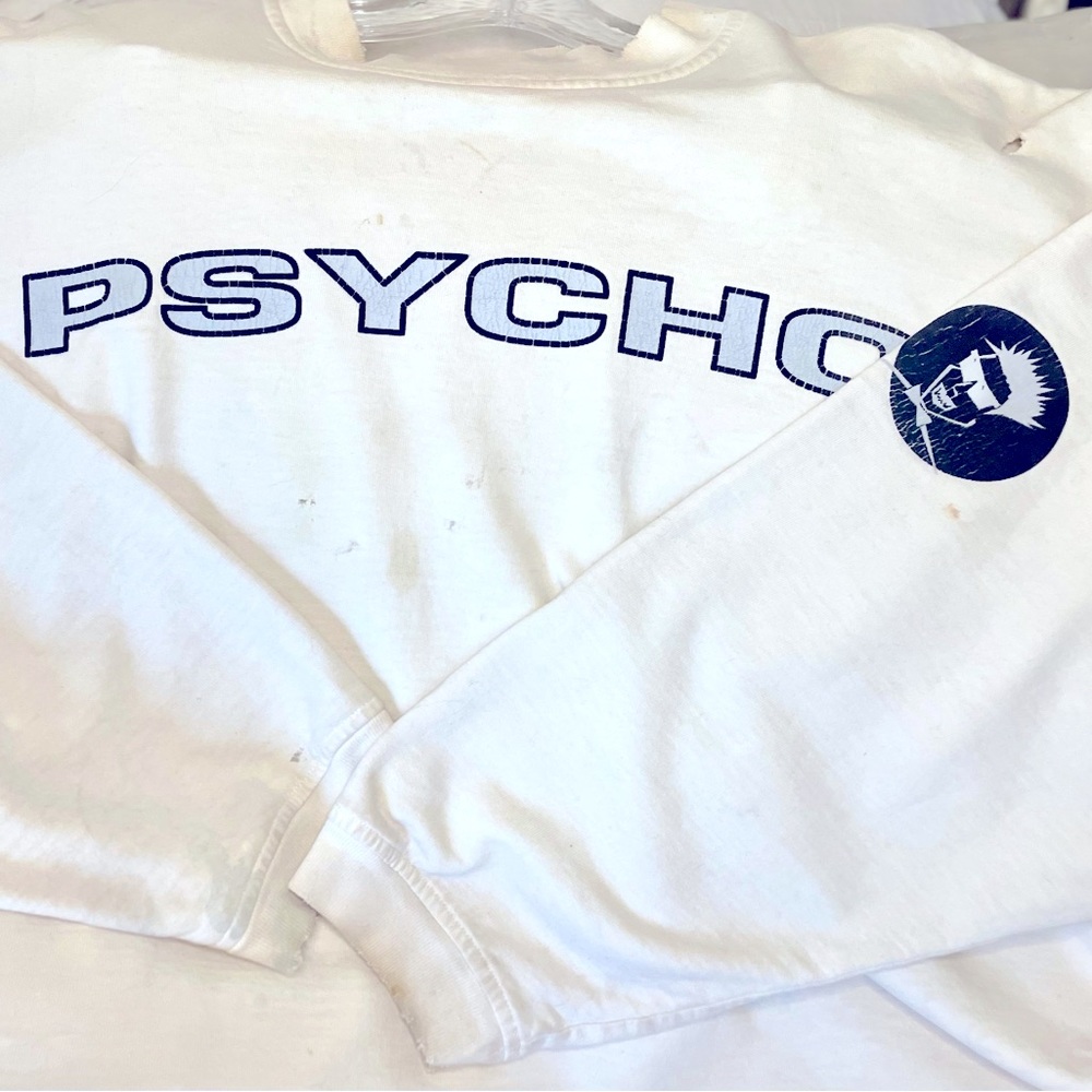 90’s Vintage PSYCHOWEAR Off White Crewneck